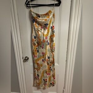 Reformation Joana Silk Dress in Dynasty